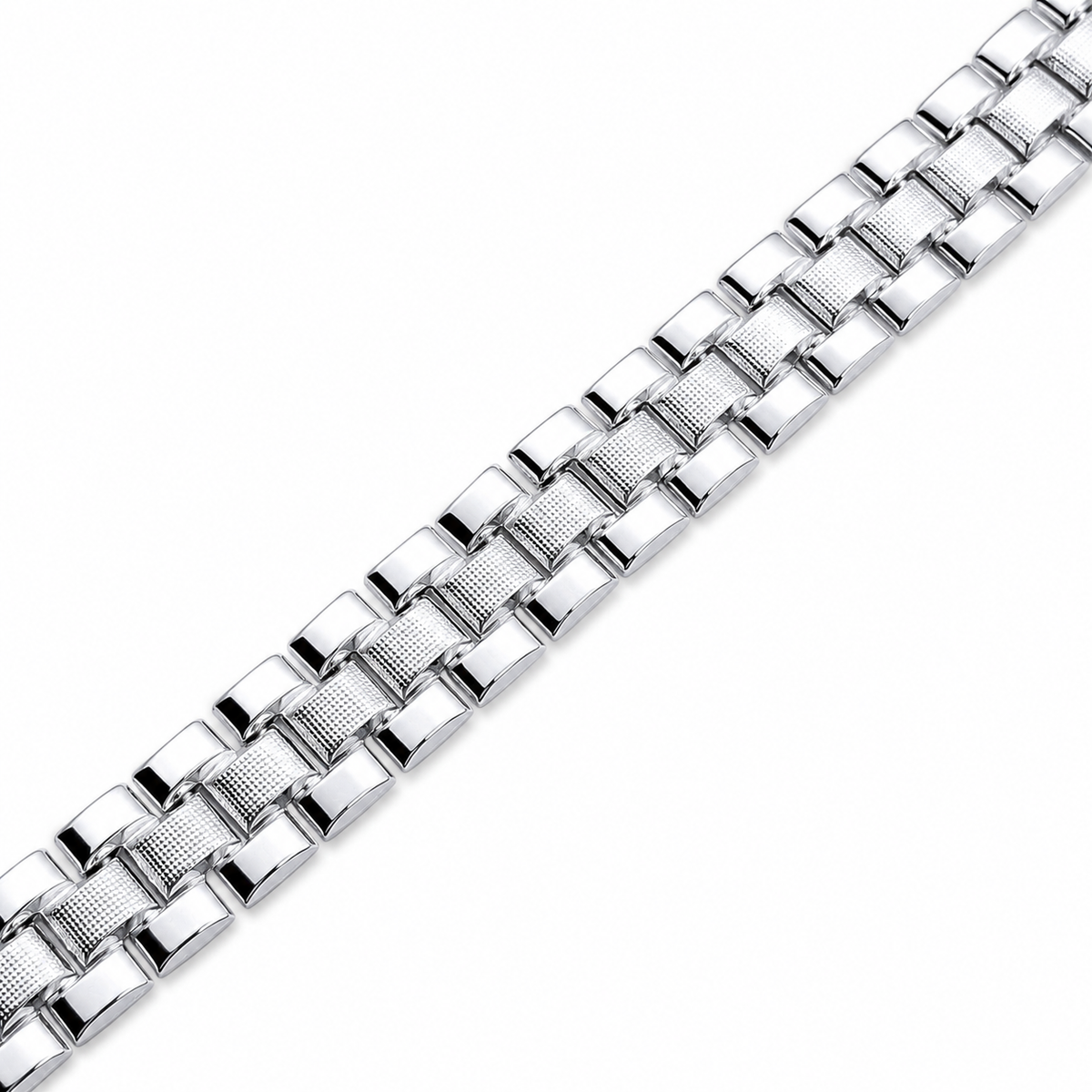 Pulso Corona Ancho 9mm Plata Ley 925