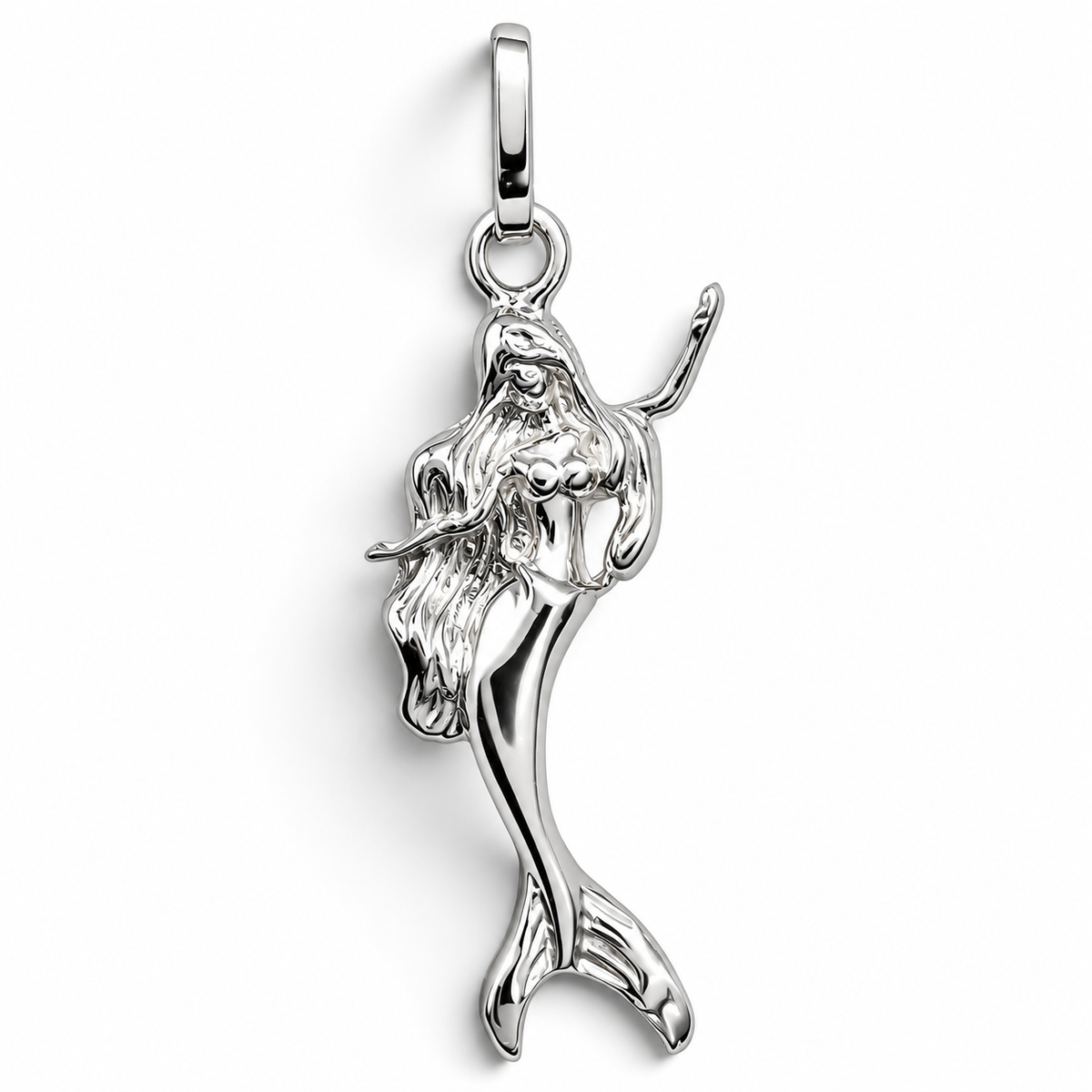 Dije Sirena Blanco Plata Ley 925