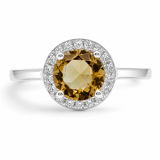 Anillo Zultanita Redondo Plata Ley 925