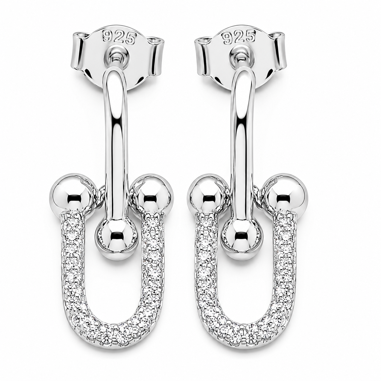 Arete Zirconia Plata Ley 925