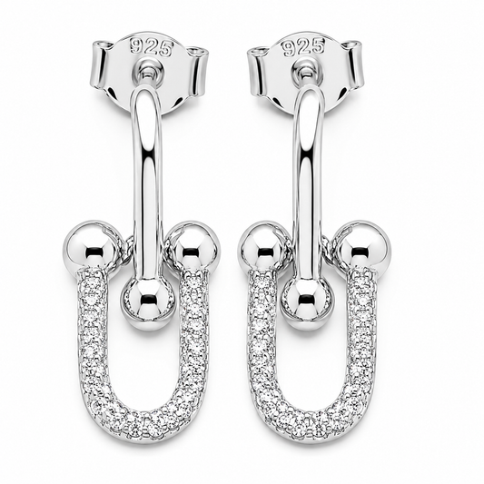 Arete Zirconia Plata Ley 925
