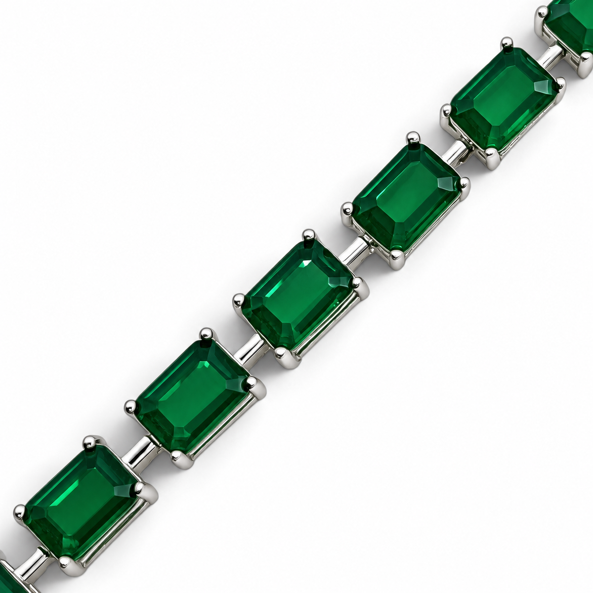 Pulsera Verde Turmalina Plata Ley 925