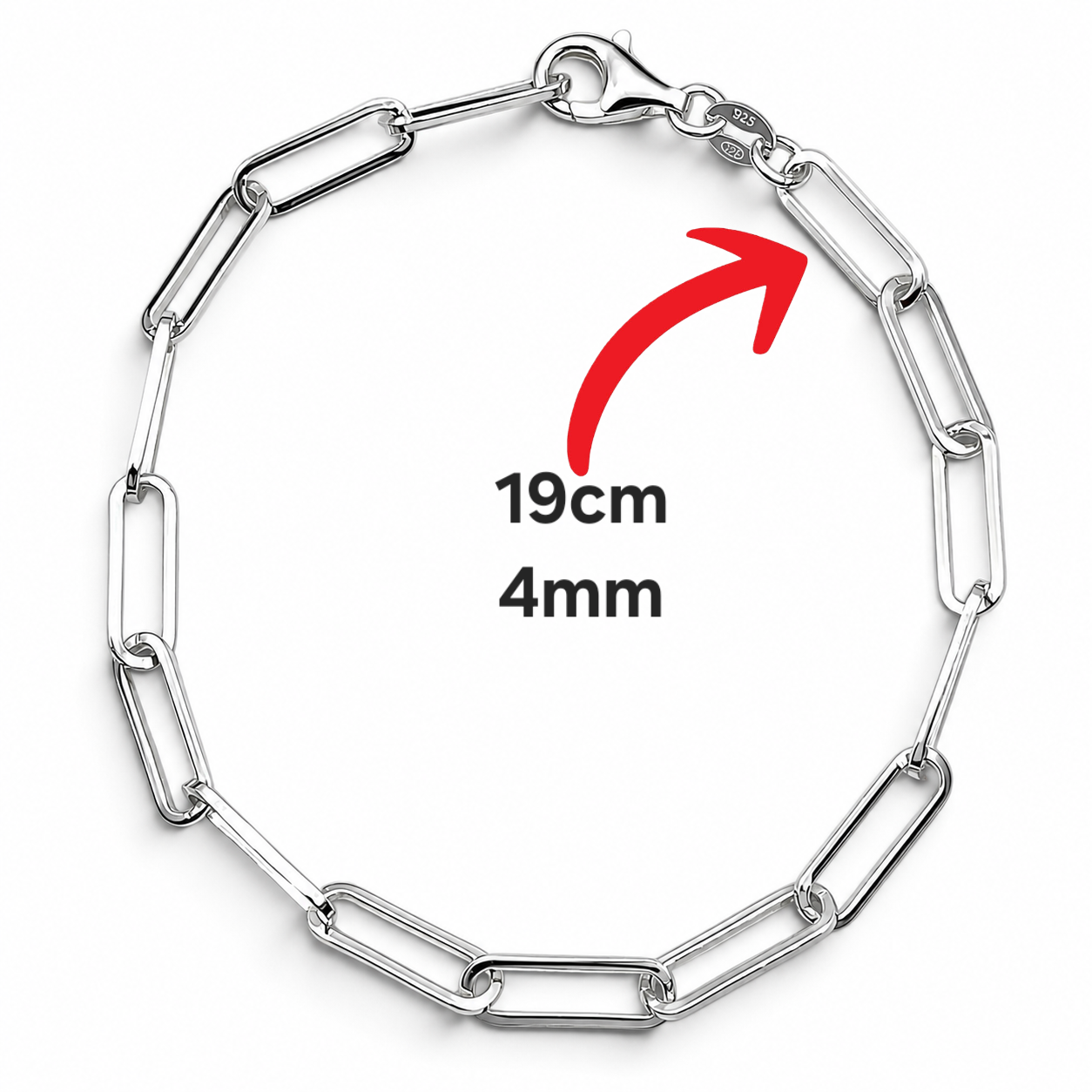 Pulsera Clip Plata Ley 925