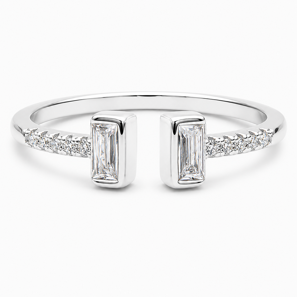 Anillo Zirconia Ajustable Plata Ley 925