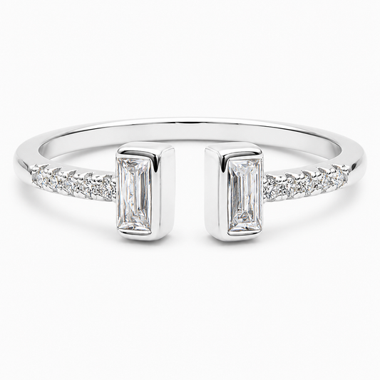 Anillo Zirconia Ajustable Plata Ley 925