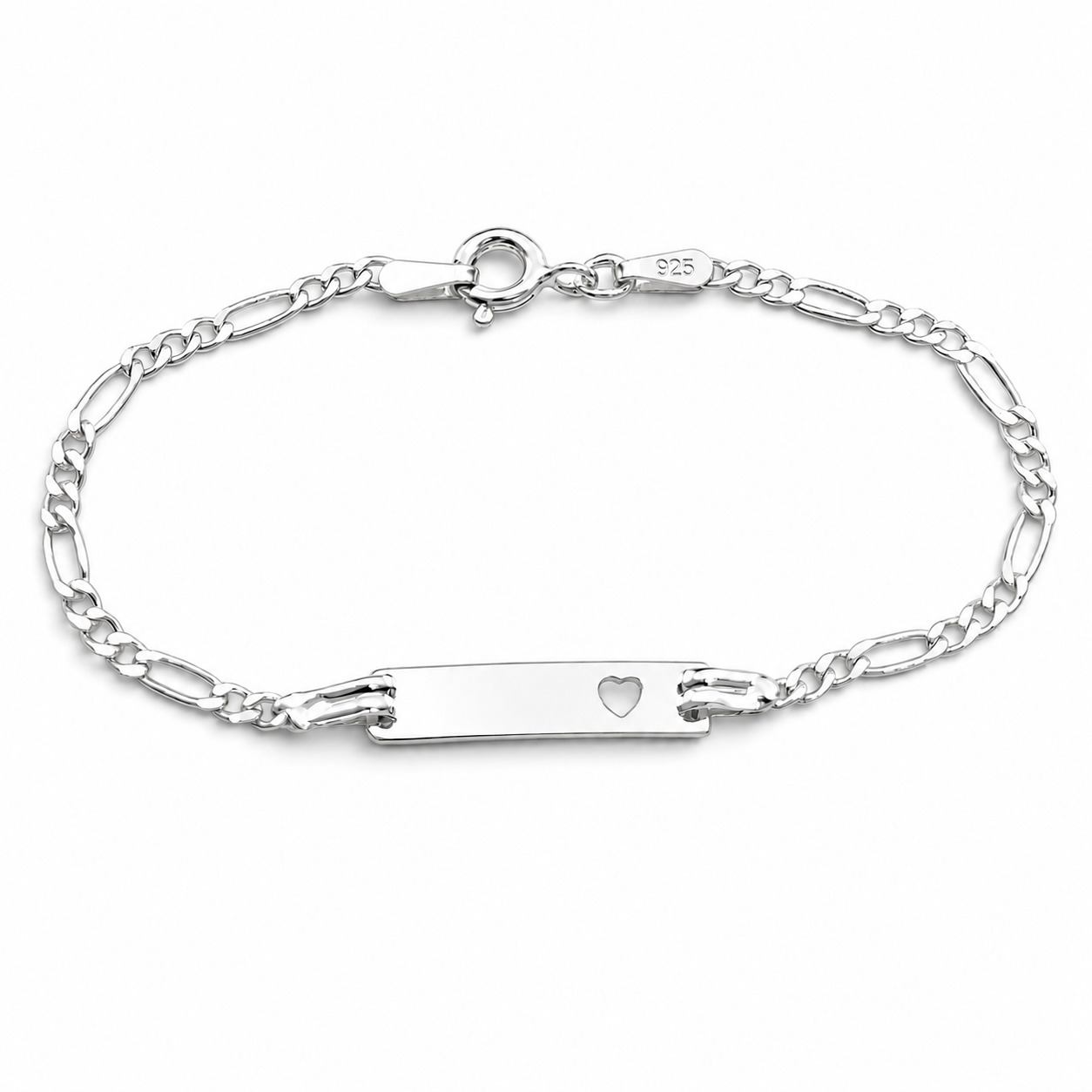 Esclava Corazon 2mm Plata Ley 925