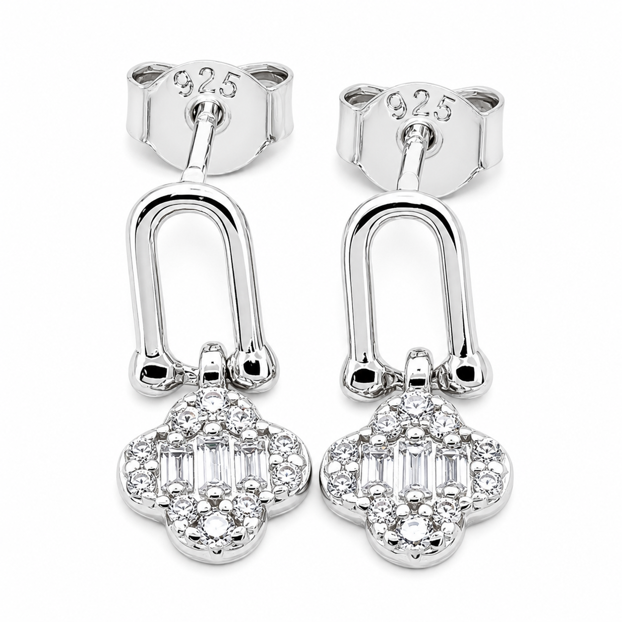 Arete Mini Van Zirconia Plata Ley 925