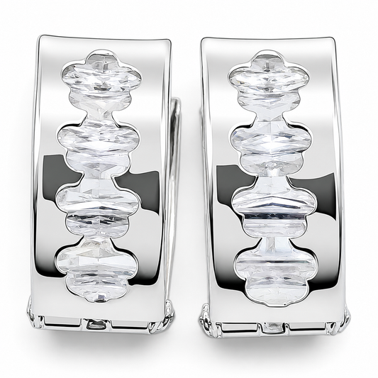 Hugguies Zirconia Plata Ley 925