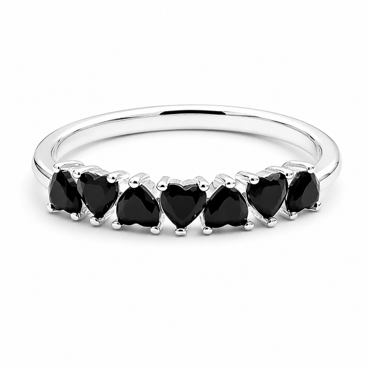 Anillo Negro Plata Ley 925