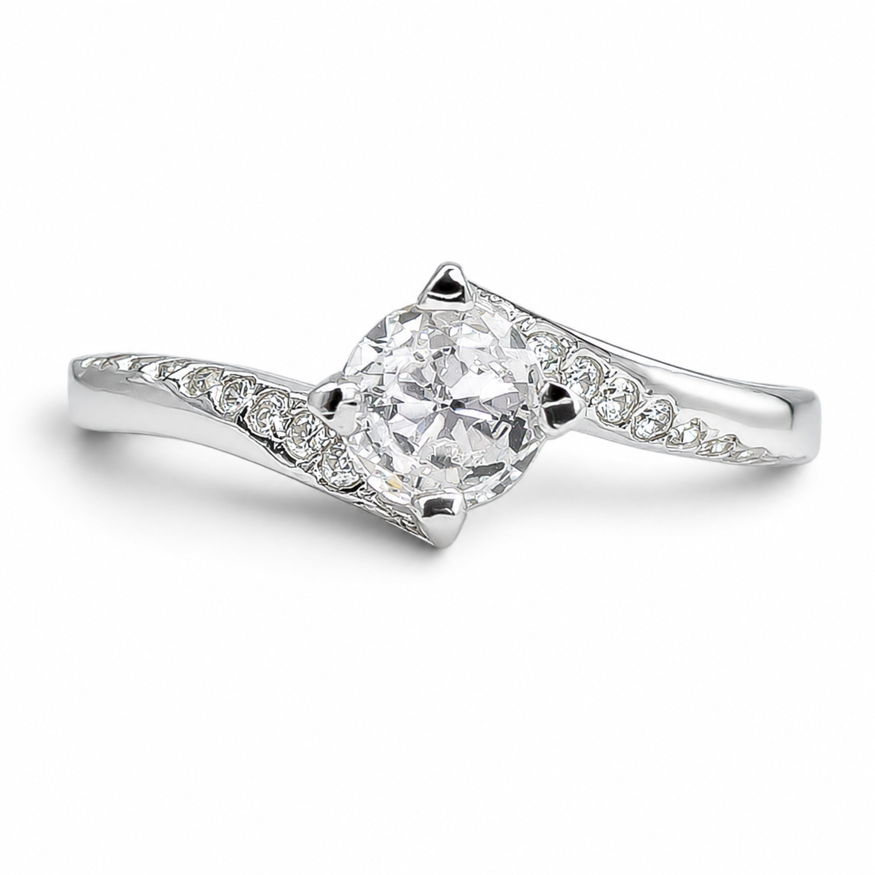 Anillo Zirconia Chico Plata Ley 925