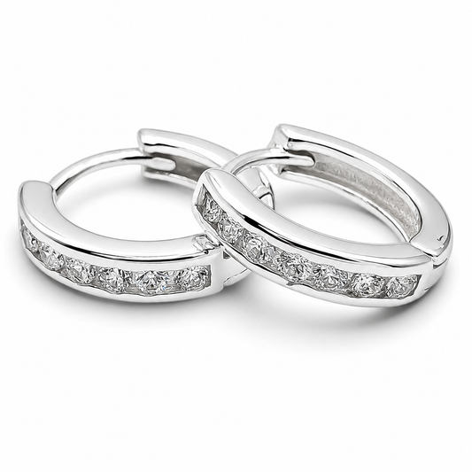 Hugguies Zirconia Chica Plata Ley 925