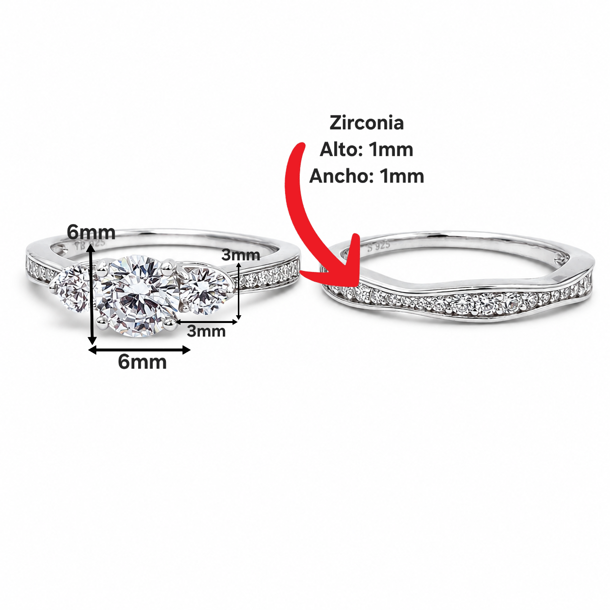 Anillo Zirconia