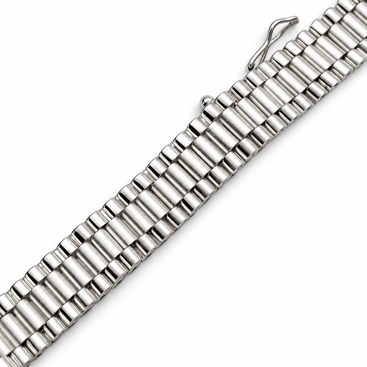 Pulso Estilo Corona 1.1cm Plata Ley 925