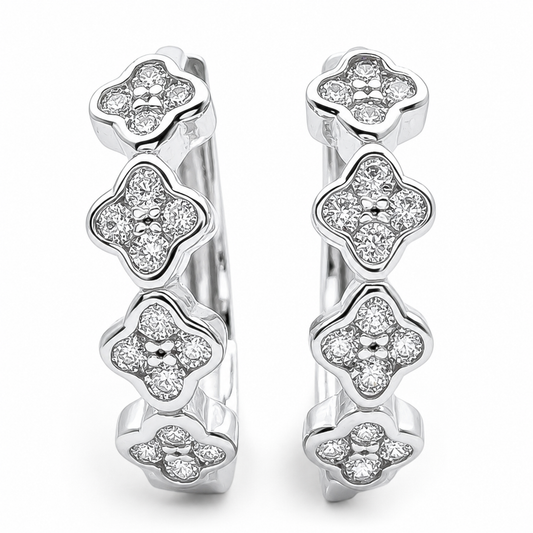 Hugguies Van Zirconia Plata Ley 925