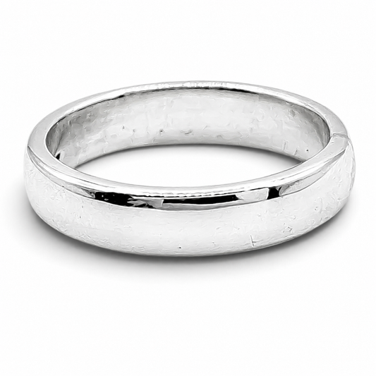 Anillo Argolla Lisa Plata Ley 925