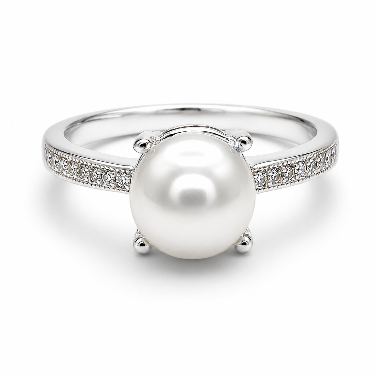Anillo Perla Plata Ley 925