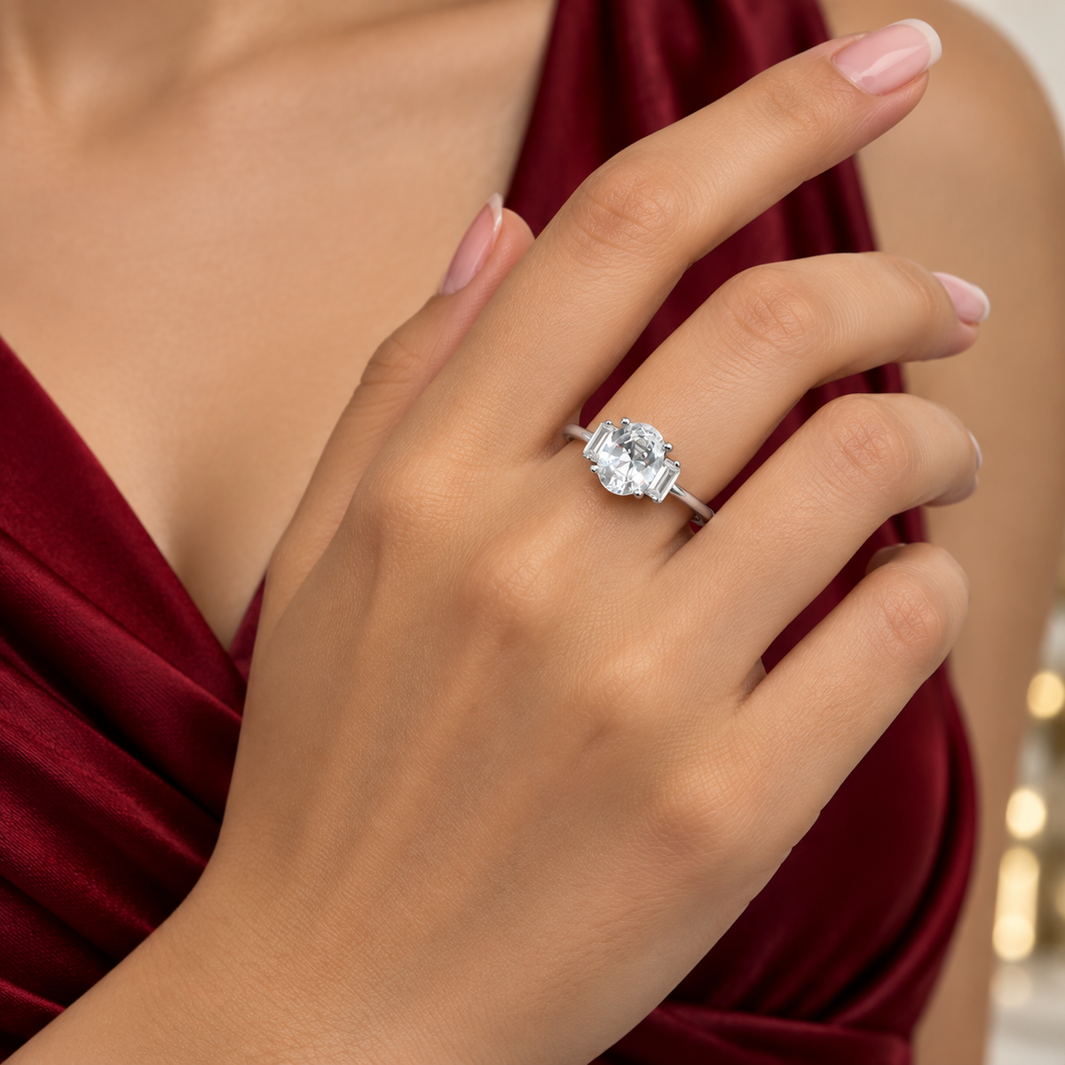 Anillo Zirconia Blanca Plata Ley 925