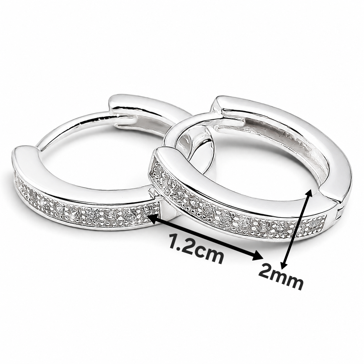 Hugguies Zirconia Plata Ley 925