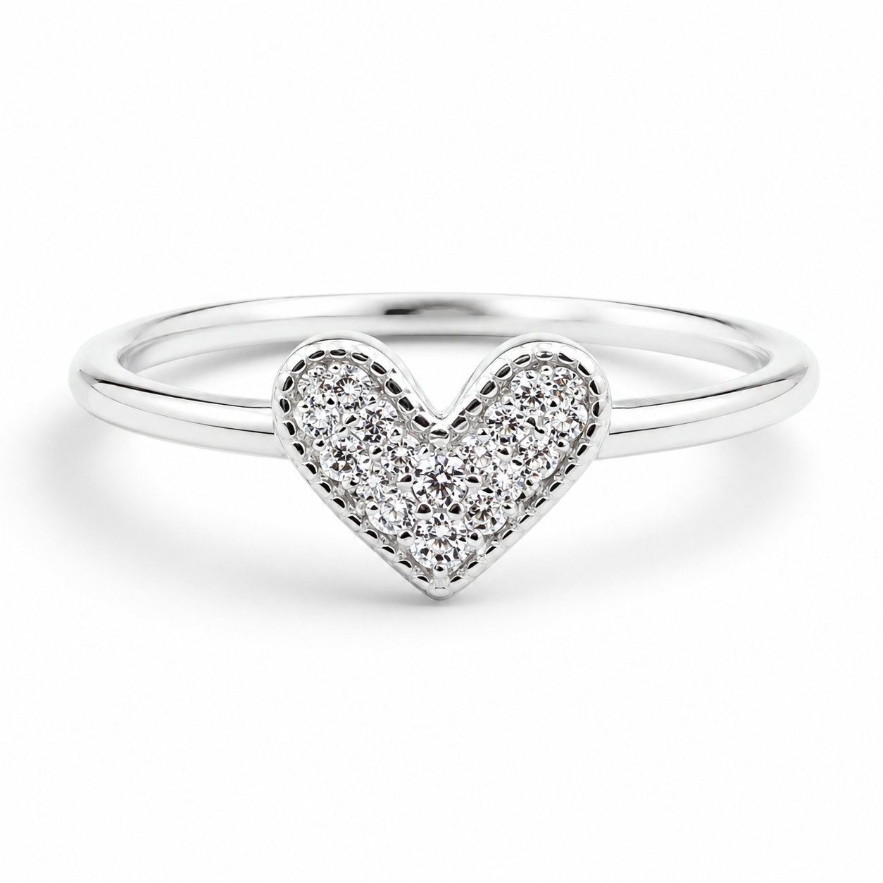 Anillo Corazon Zirconia