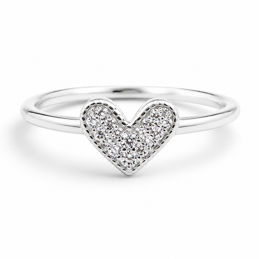 Anillo Corazon Zirconia