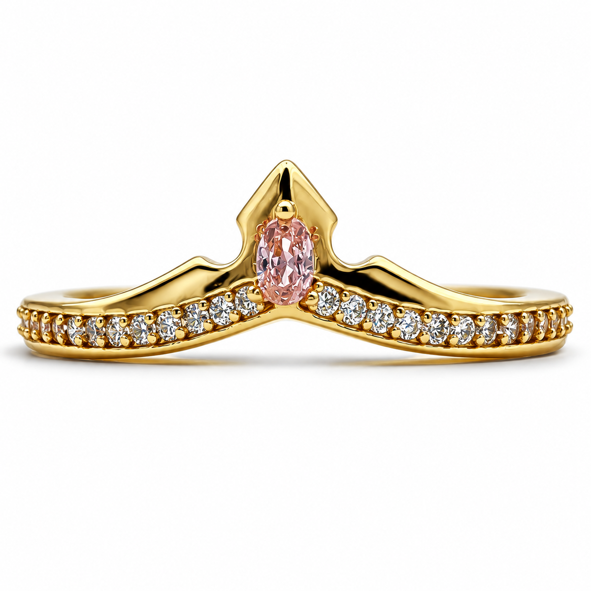Anillo Dorado Pico Pan Plata Ley 925