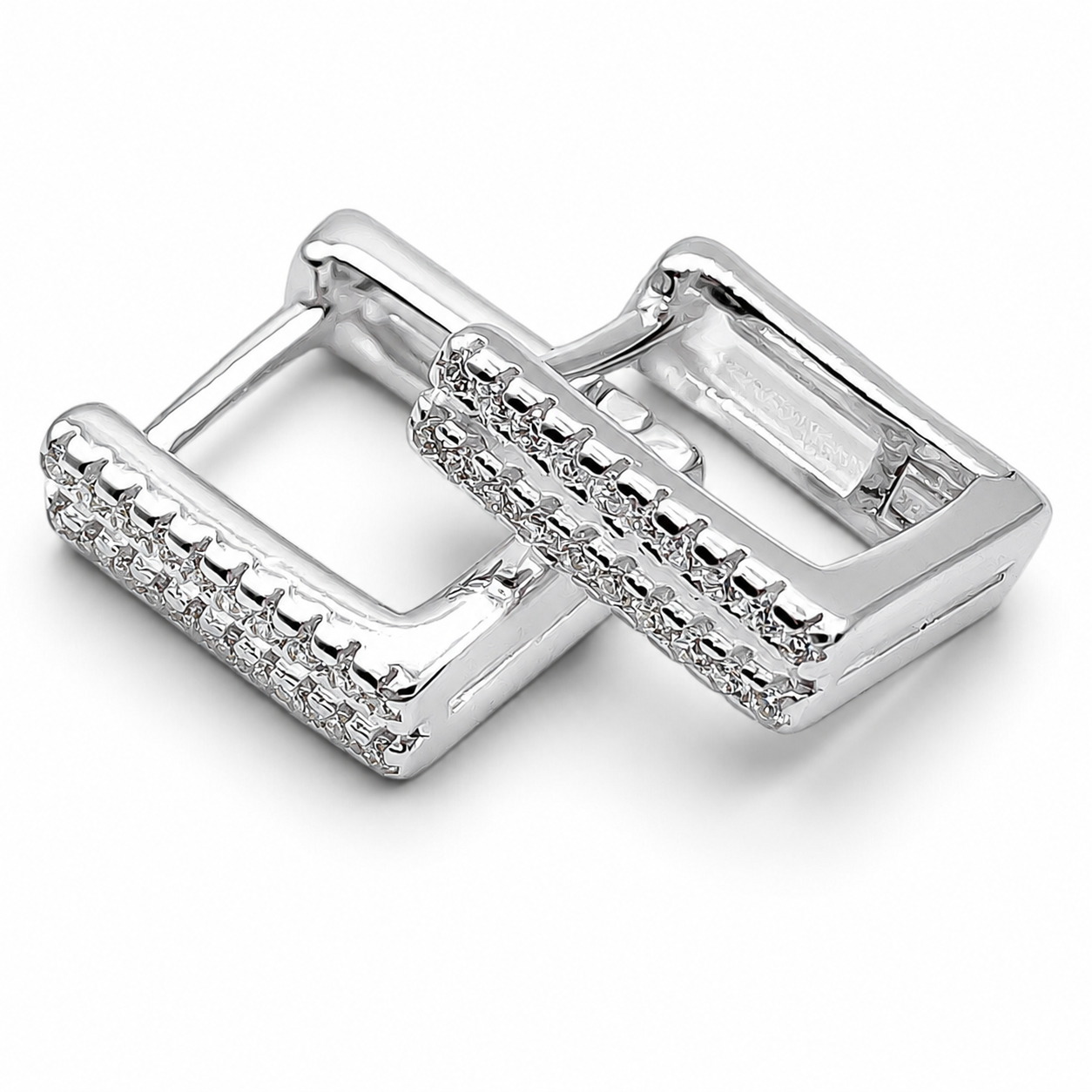 Hugguies Cuadro Zirconia Plata Ley 925