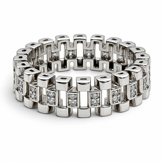 Anillo Corona Zirconia Plata Ley 925