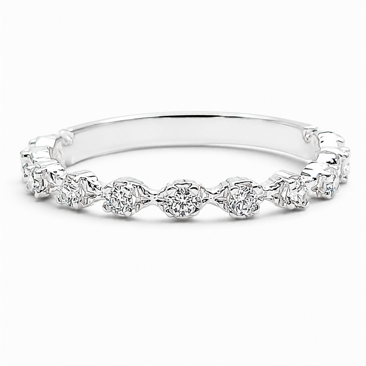 Anillo Zirconia Blanca Plata Ley 925