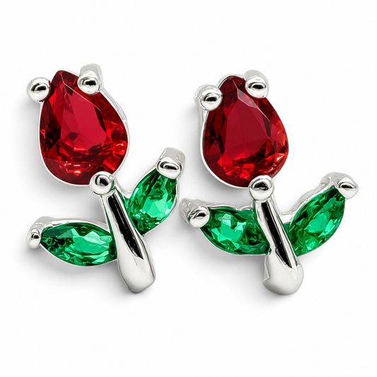 Broquel Tulipan Plata Ley 925
