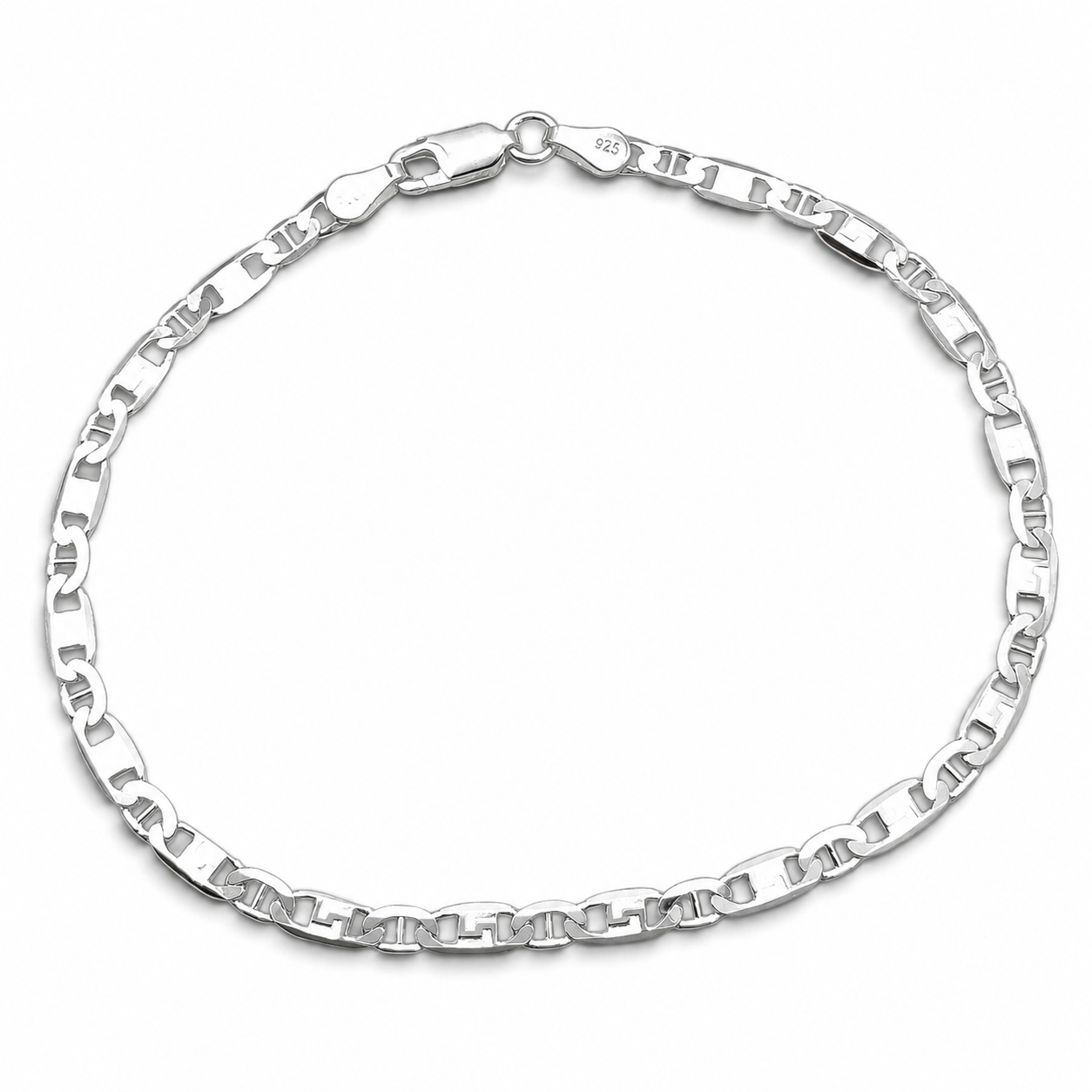 Pulsera Planchada Plata Ley 925