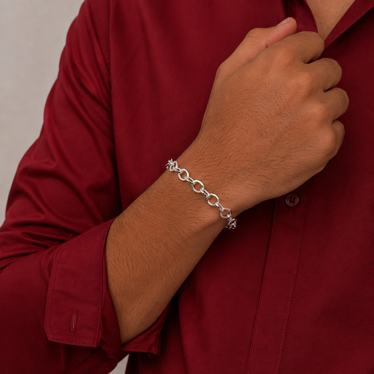 Pulso Argolla 8mm Plata Ley 925
