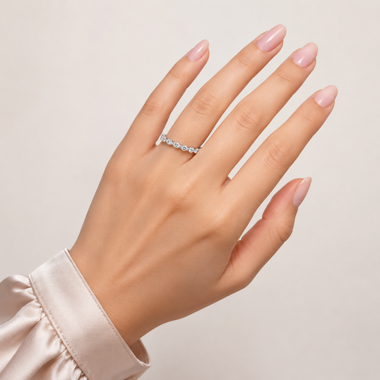 Anillo Zirconia Blanca Plata Ley 925