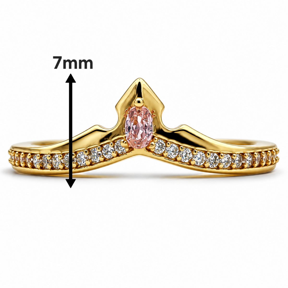 Anillo Dorado Pico Pan Plata Ley 925