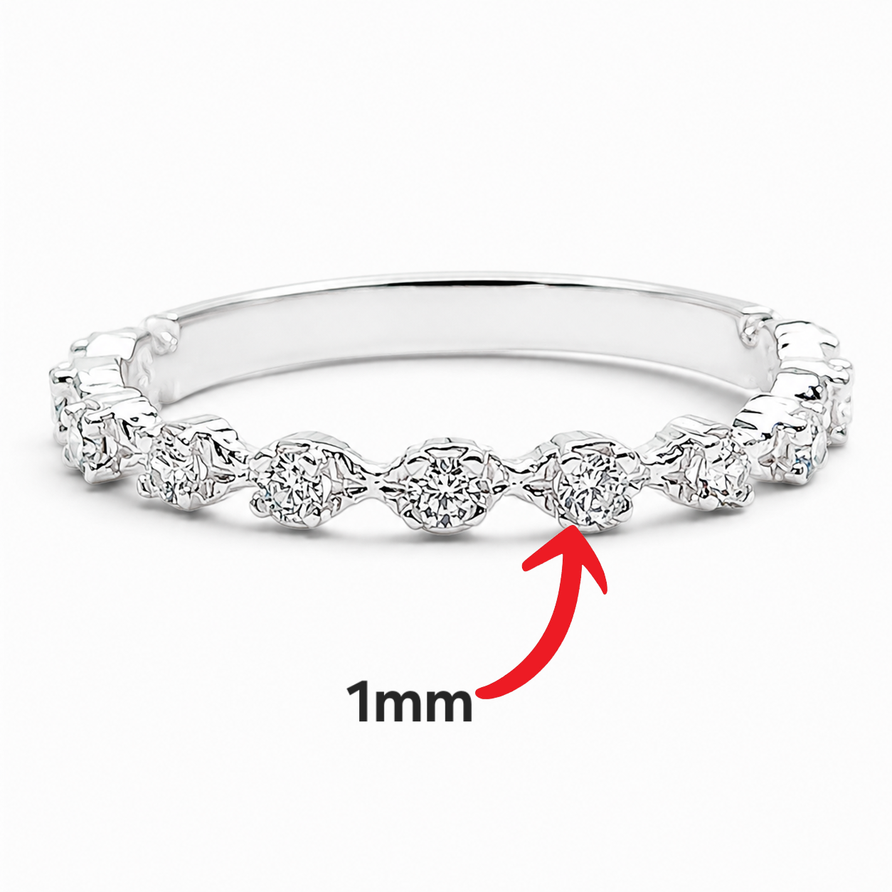 Anillo Zirconia Blanca Plata Ley 925
