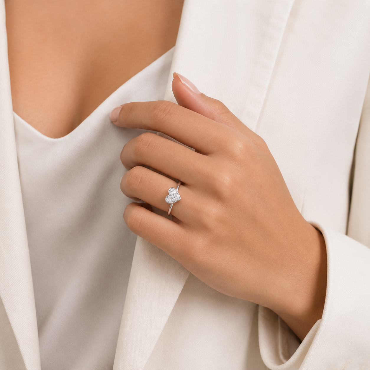 Anillo Corazon Zirconia