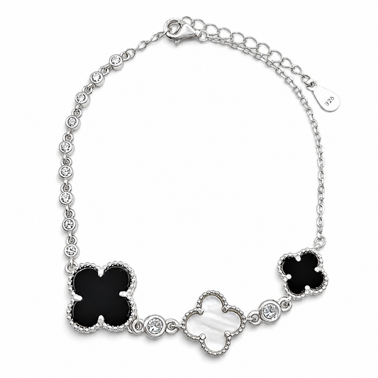 Pulsera Van 3 Treboles Plata Ley 925