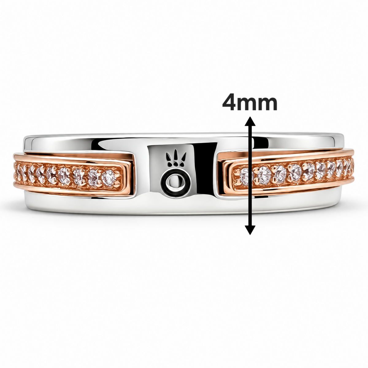 Anillo Rosa Pan Plata Ley 925