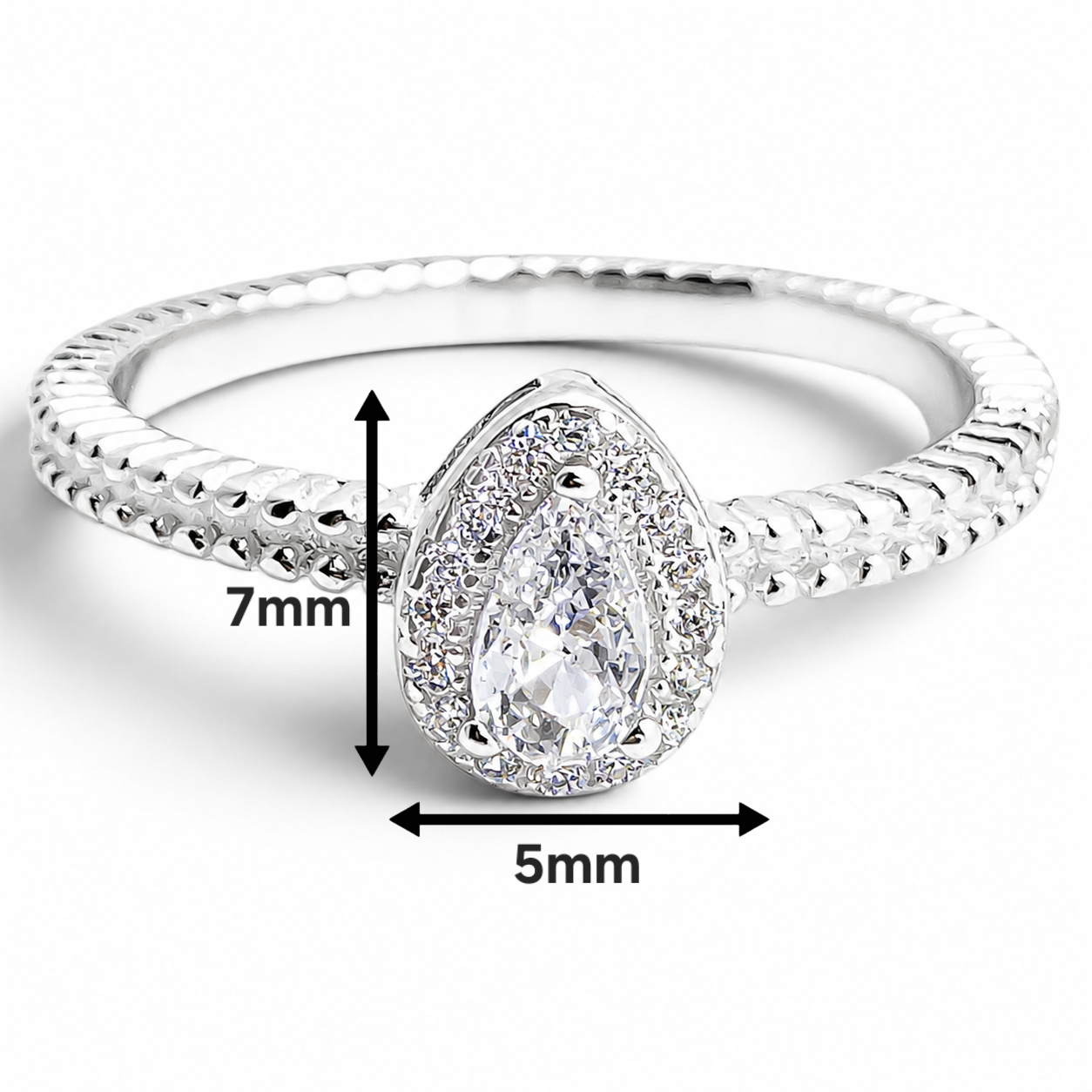 Anillo Gota Blanco