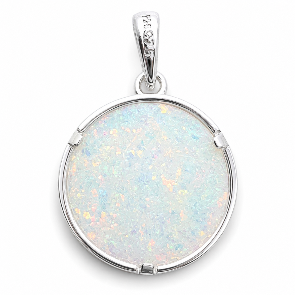 Dije Estrella Opalo Blanco Plata Ley 925