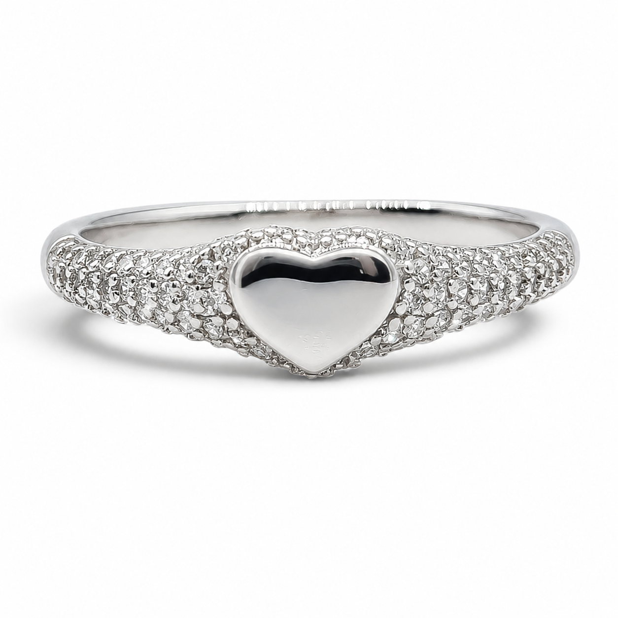 Anillo Corazon Plata Ley 925