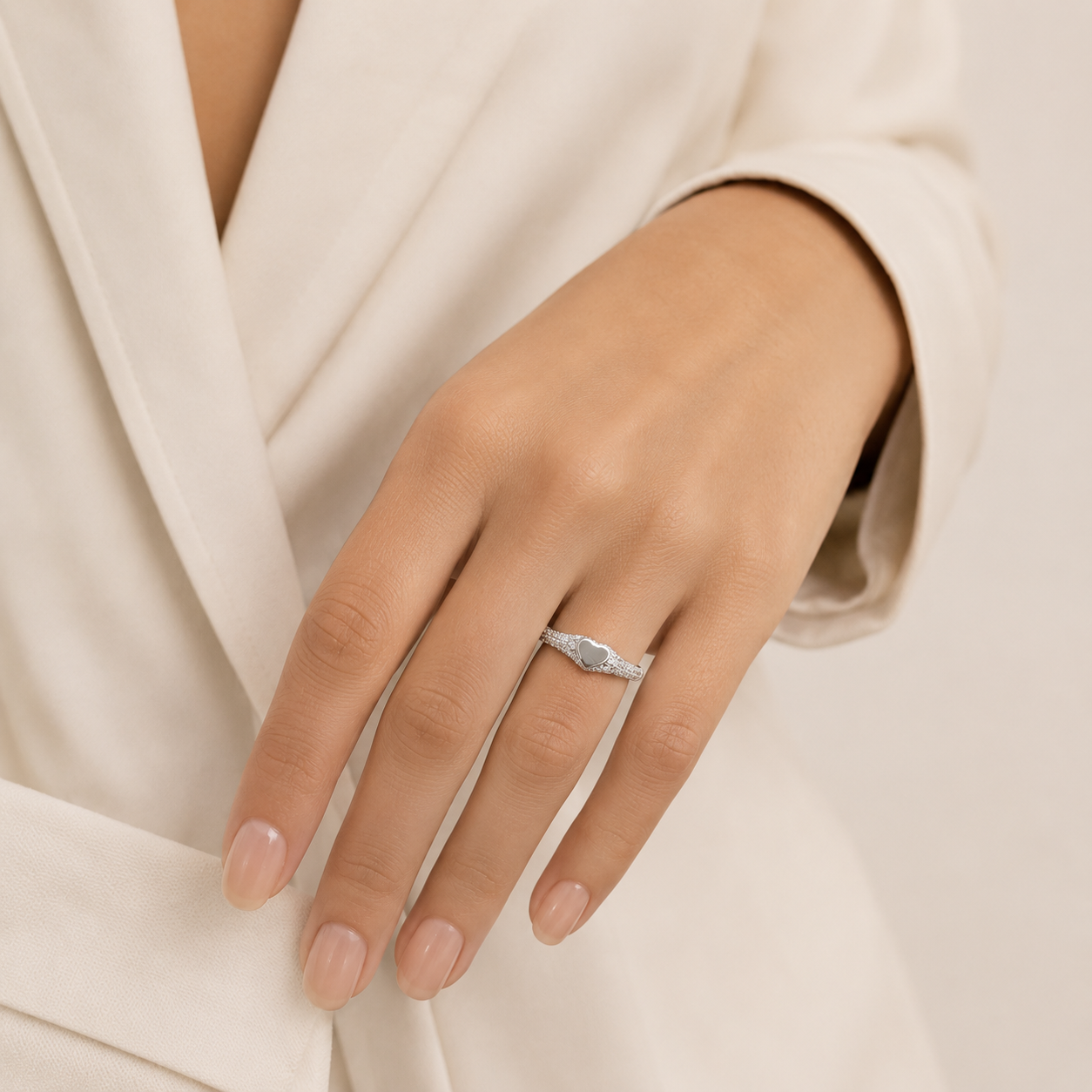 Anillo Corazon Plata Ley 925