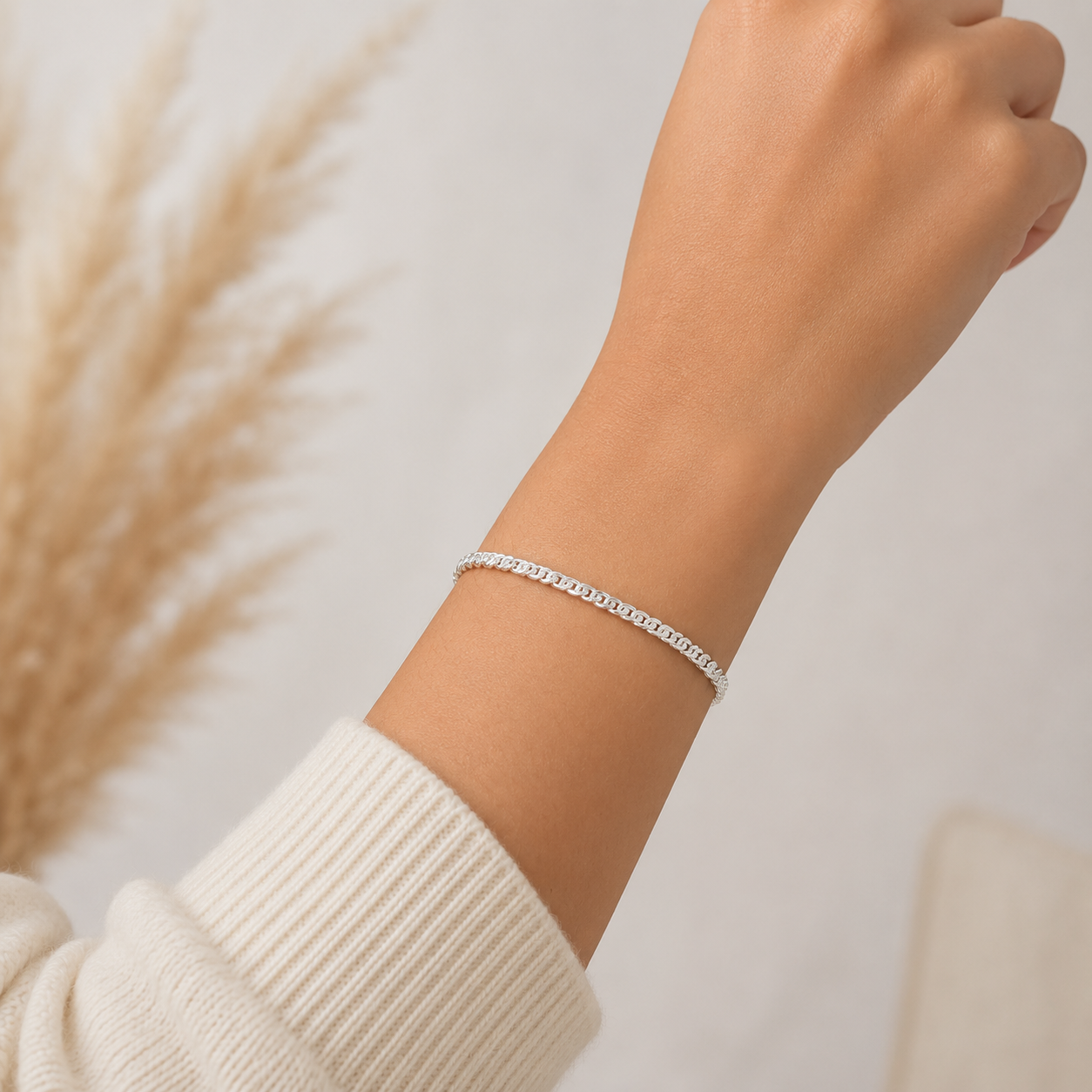 Pulso Egipcio 3mm Plata Ley 925