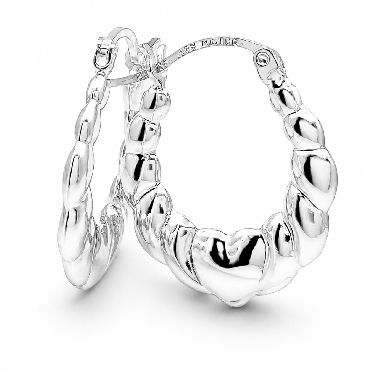 Arracada Canasta Corazon Plata Ley 925