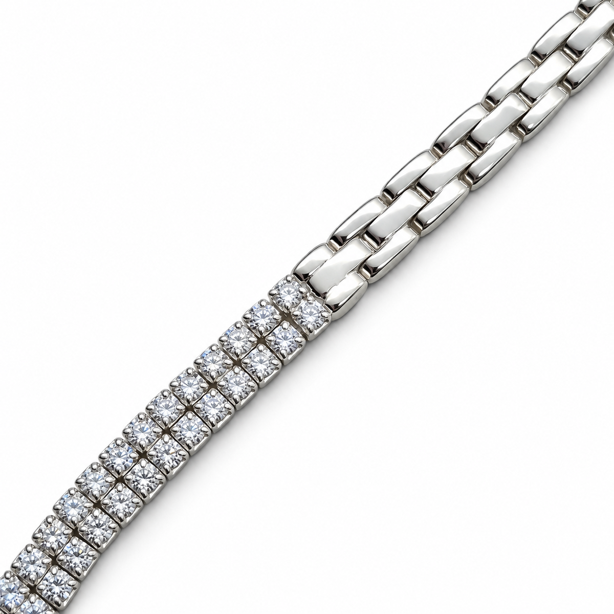 Pulsera Corona Zirconia Plata Ley 925
