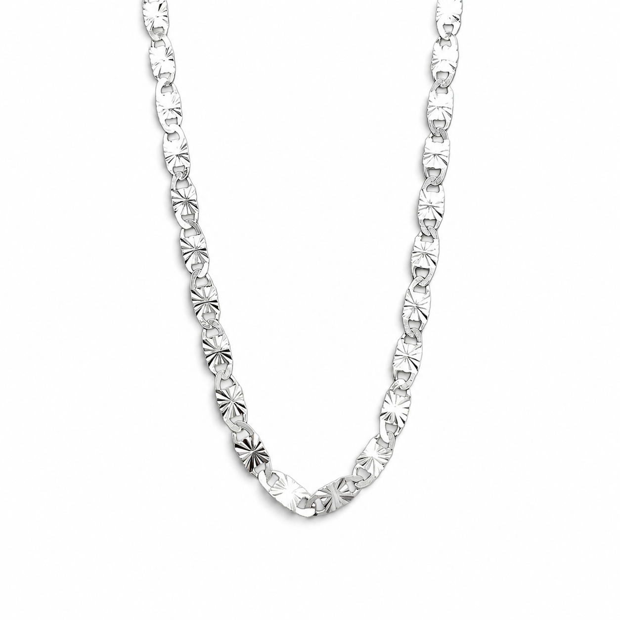 Cadena Planchada Diamantada 2mm Plata Ley 925