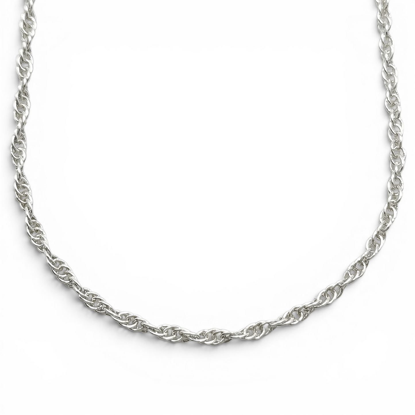 Cadena Torzal 2mm Plata Ley 925