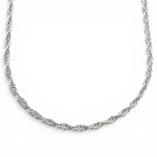 Cadena Torzal 2mm Plata Ley 925