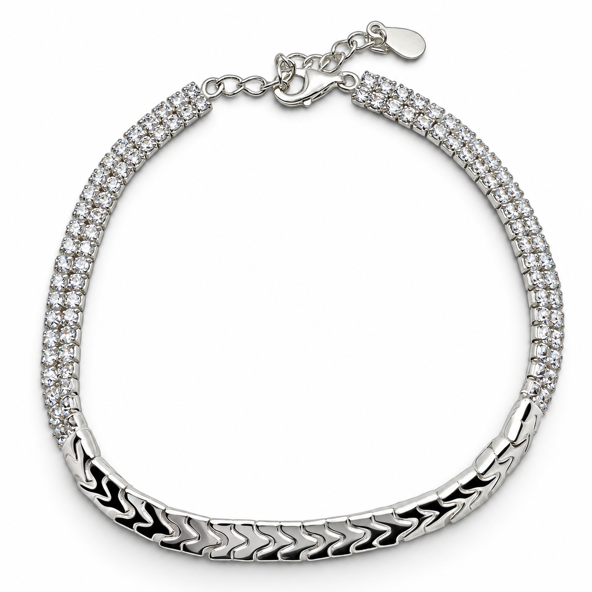 Pulsera Zirconia Plata Ley 925