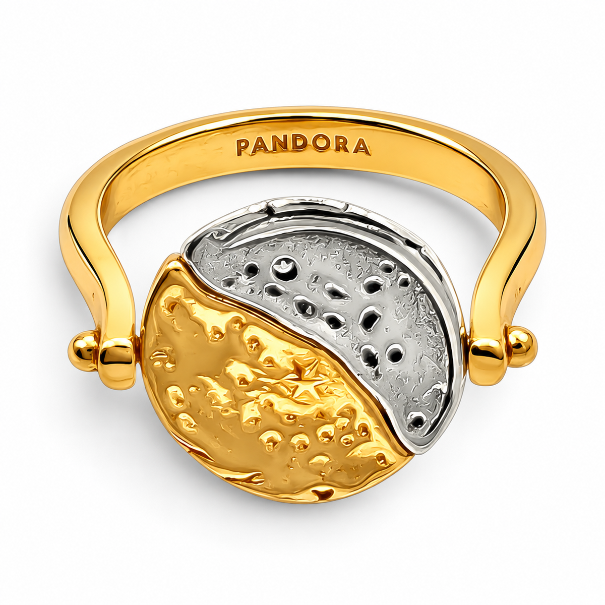 Anillo Movible Sol Luna Pan Plata Ley 925