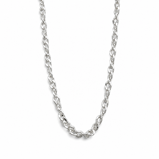 Cadena Argollas 1mm Plata Ley 925